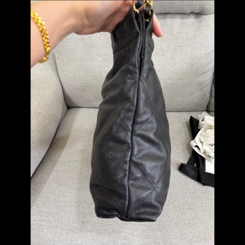香奈兒22 bag小號黑色荔枝皮-10