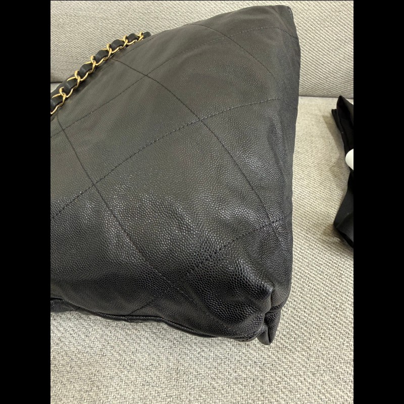香奈兒22 bag小號黑色荔枝皮-14