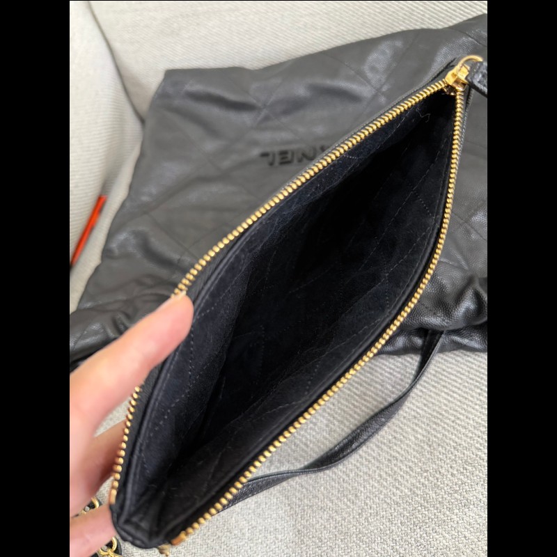 香奈兒22 bag小號黑色荔枝皮-19