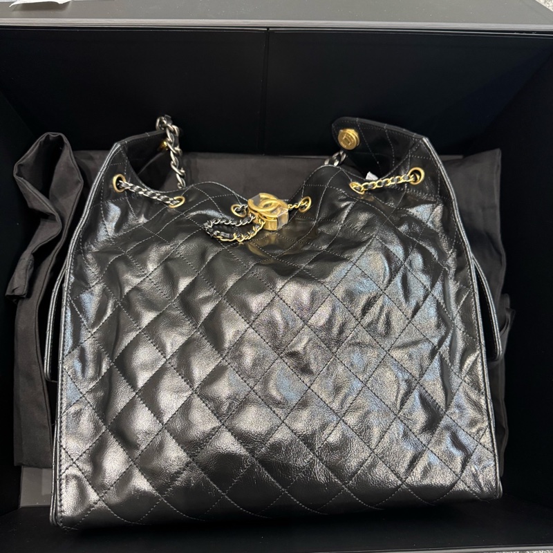 Chanel/香奈兒 25bag鴛鴦金銀鏈油臘皮中號 全新全套未使用 尺寸40*30*15-4