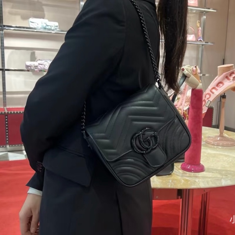 全新全配❤️ gucci #馬蒙 #soblack #郵差包 #方胖子-1