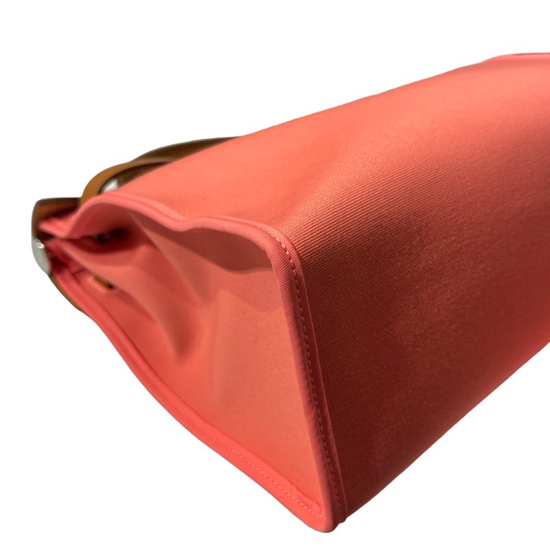 Used HERMÈS Herbag 31 Cross Body Bag Pink Brown PHW-12