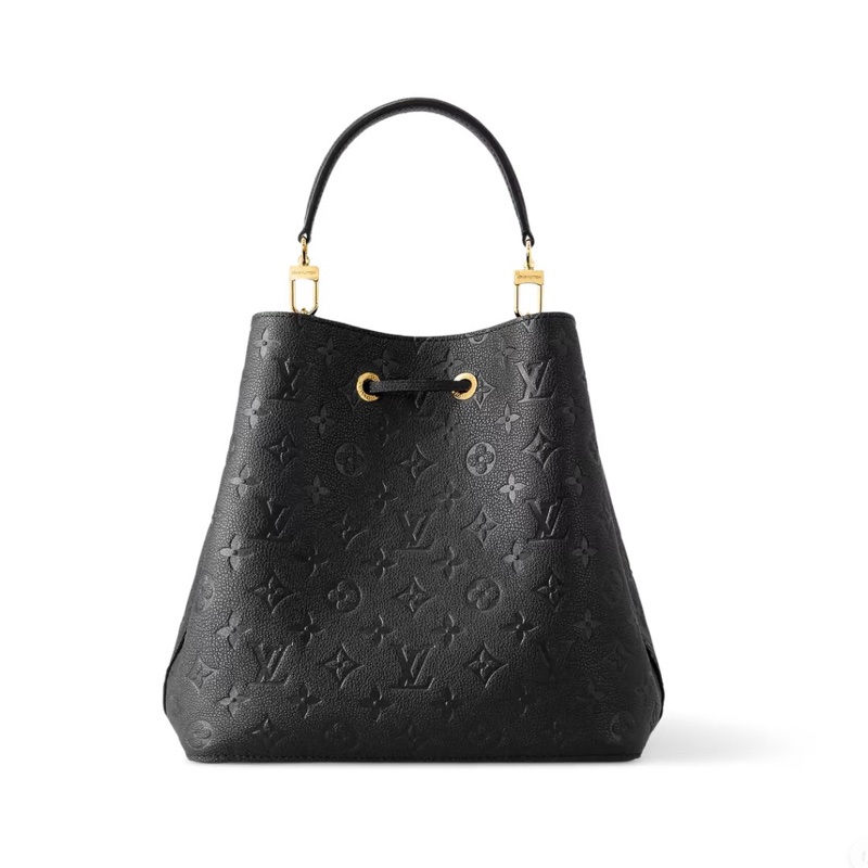 Louis Vuitton路易威登NeoNoé中號黑金壓紋老花牛皮水桶包🪣-0