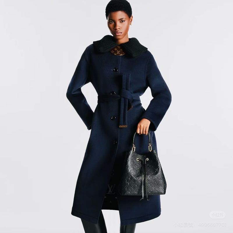 Louis Vuitton路易威登NeoNoé中號黑金壓紋老花牛皮水桶包🪣-18