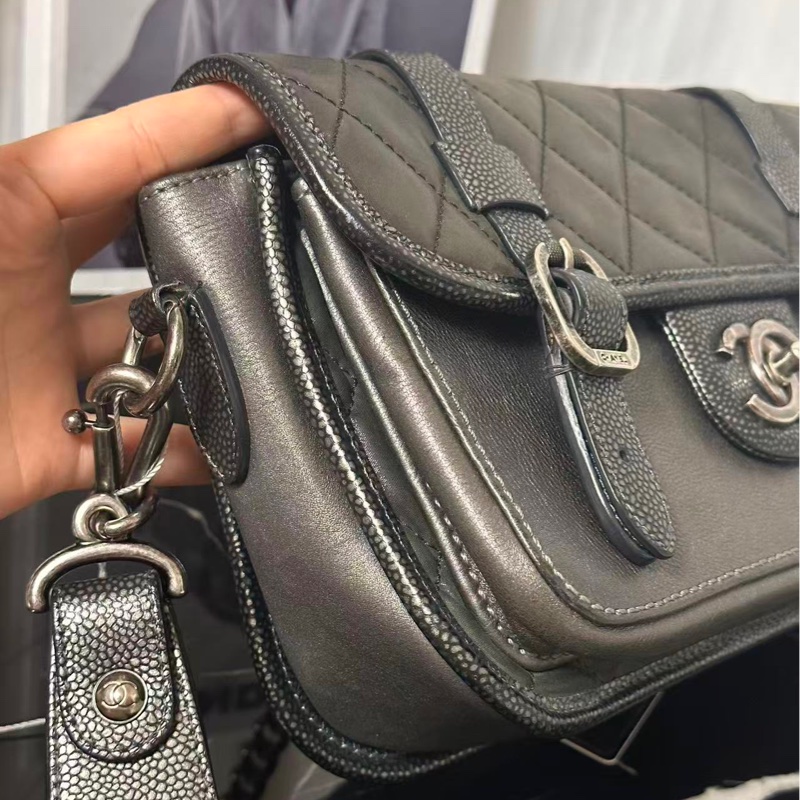 全新全配❤️ 香奈兒 #珍珠魚皮 #荔枝皮 #劍橋包 #孟買cf-6