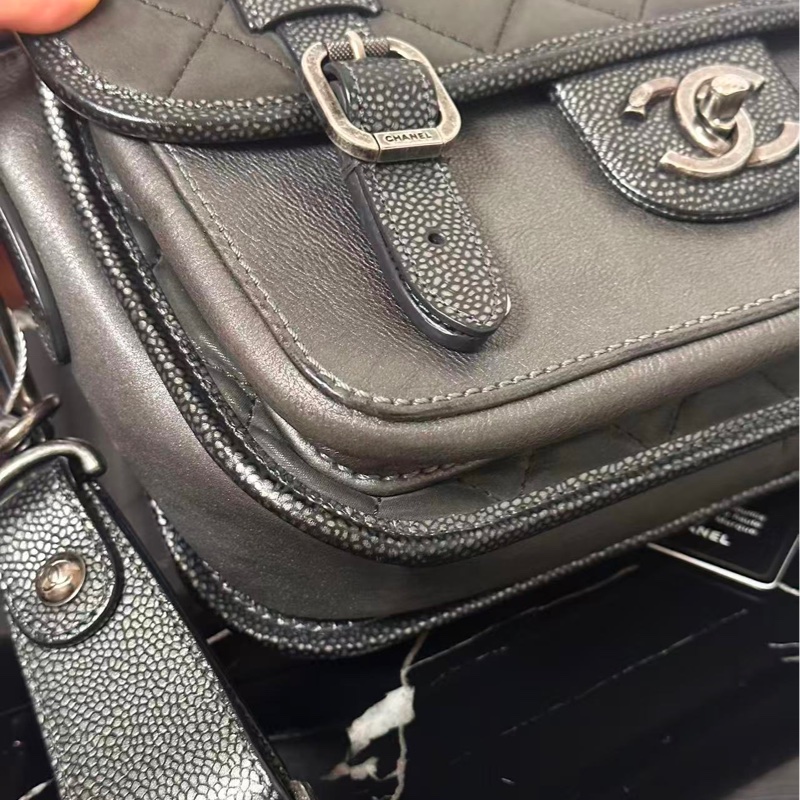 全新全配❤️ 香奈兒 #珍珠魚皮 #荔枝皮 #劍橋包 #孟買cf-7