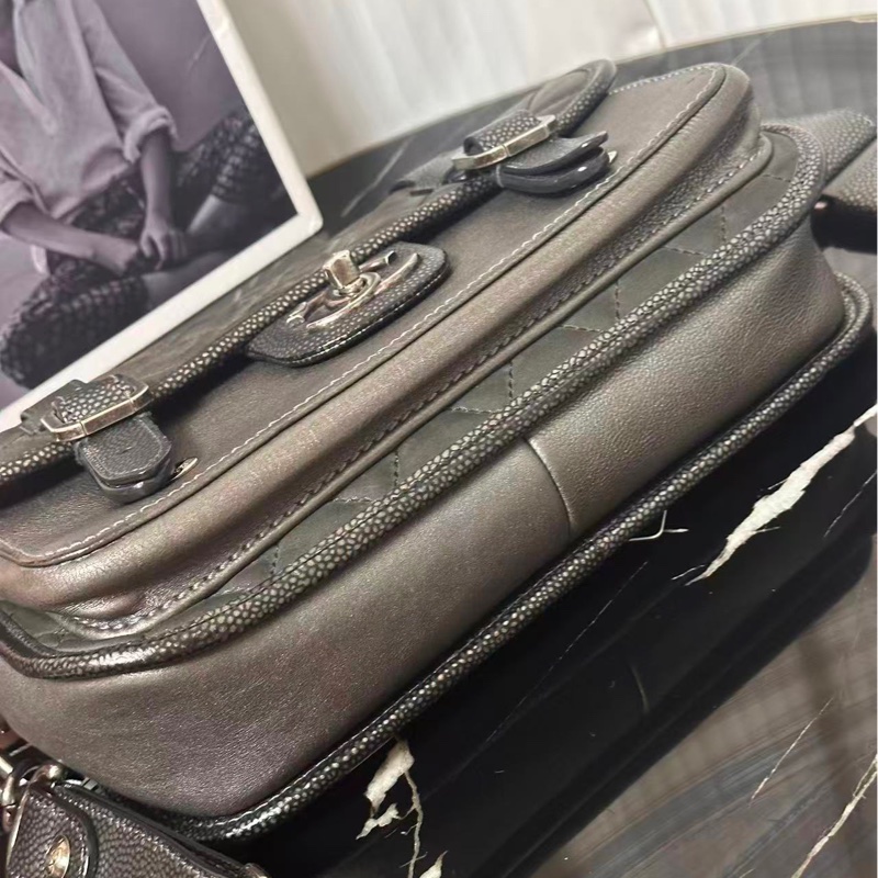 全新全配❤️ 香奈兒 #珍珠魚皮 #荔枝皮 #劍橋包 #孟買cf-8