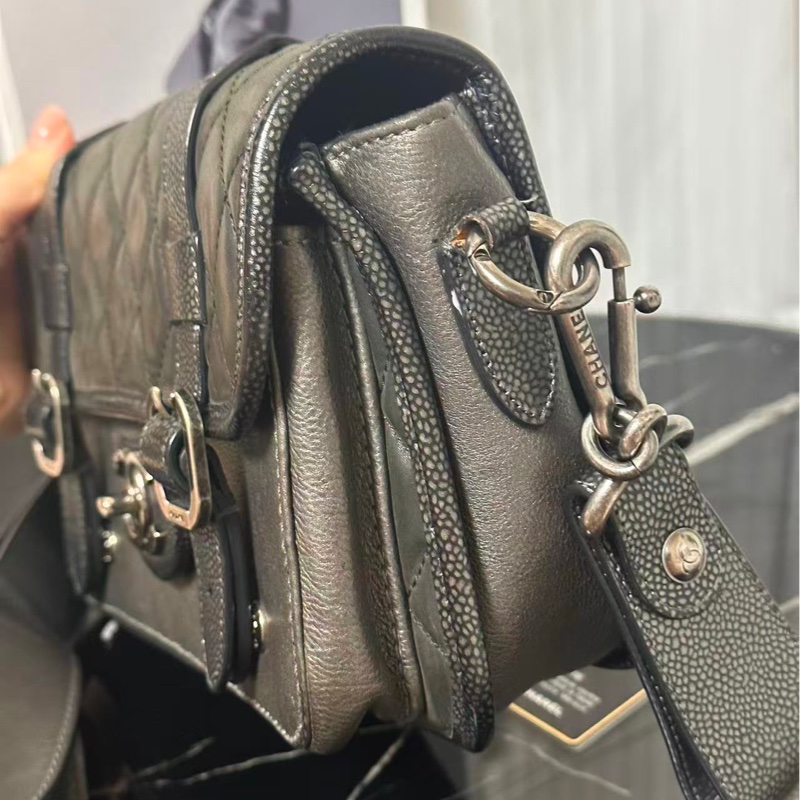 全新全配❤️ 香奈兒 #珍珠魚皮 #荔枝皮 #劍橋包 #孟買cf-9