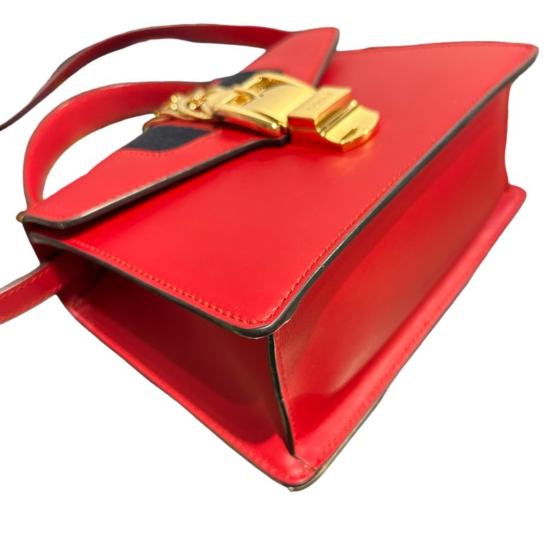 Used GUCCI SYLVIE Cross Body Bag Red GHW-5