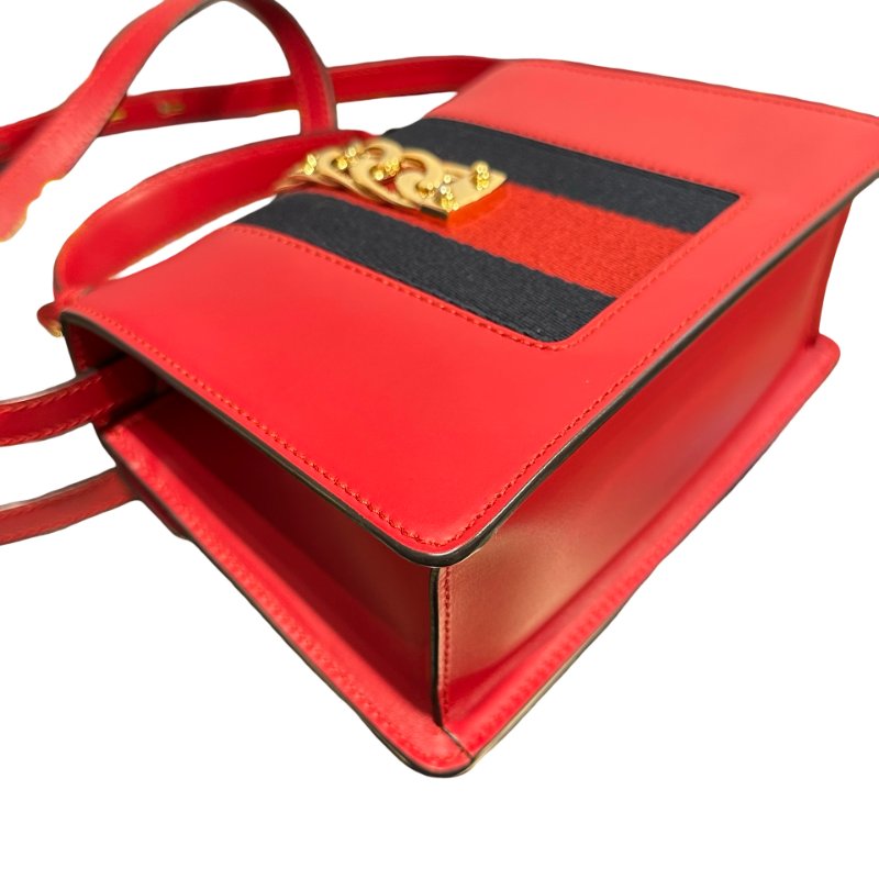 Used GUCCI SYLVIE Cross Body Bag Red GHW-8