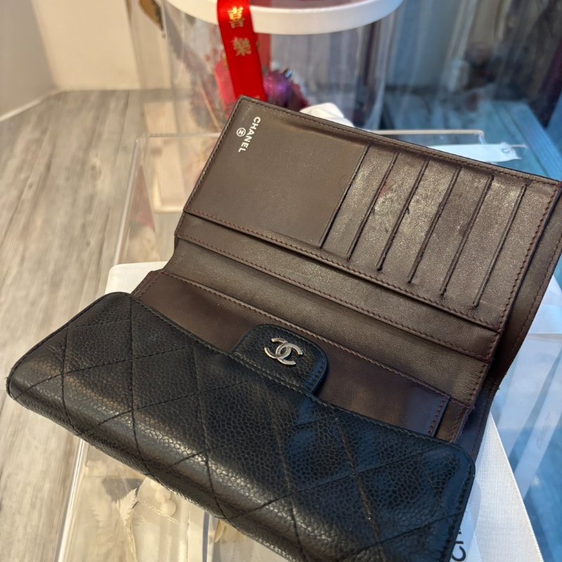 【👉🏻萬元有找香香價✨】Chanel 經典黑金荔枝釦式長夾-3