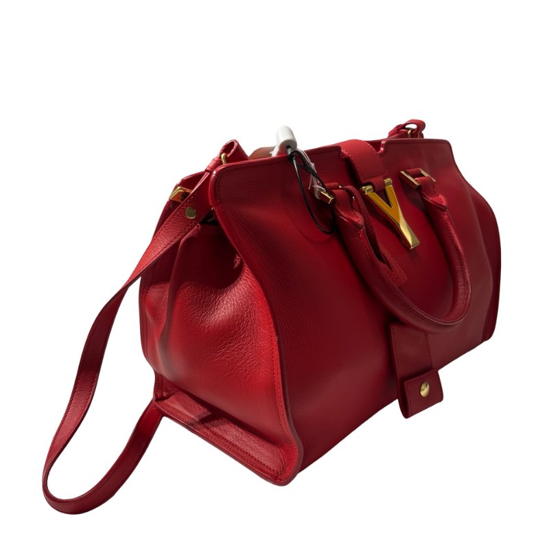 Used SAINT LAURENT Two Way Shoulder Bag Red GHW-3