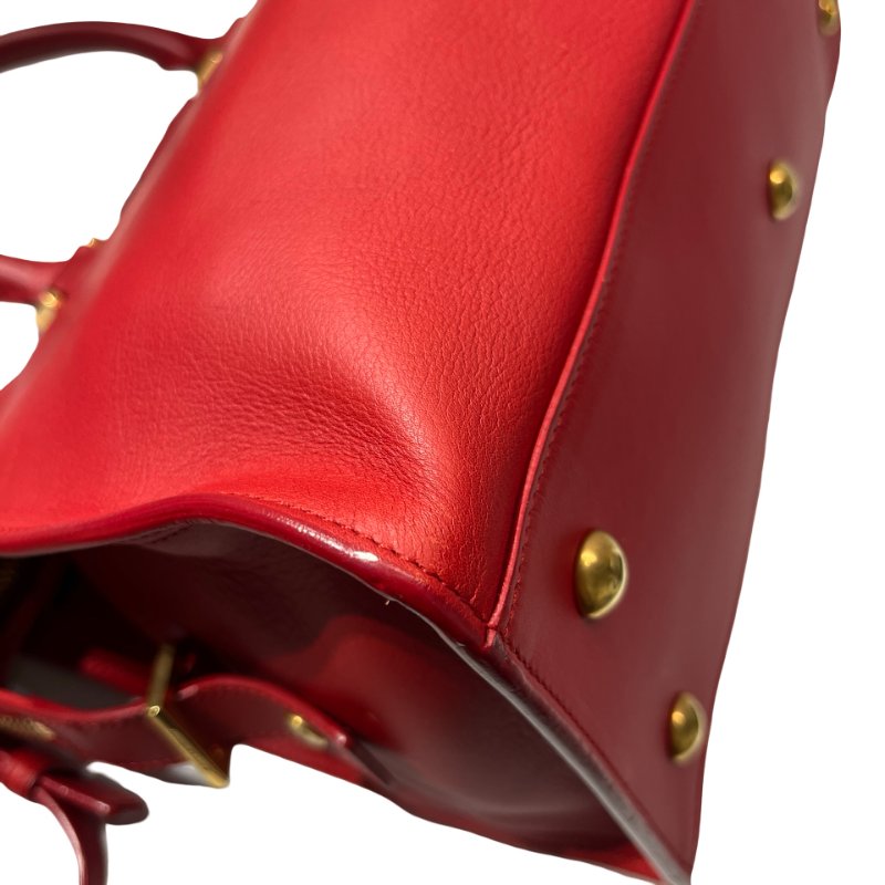 Used SAINT LAURENT Two Way Shoulder Bag Red GHW-6