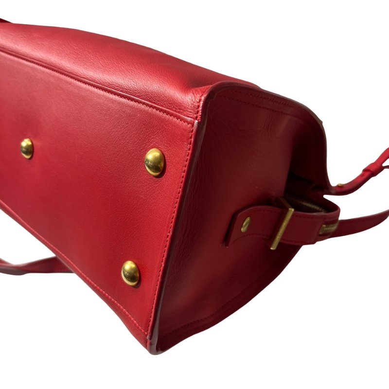 Used SAINT LAURENT Two Way Shoulder Bag Red GHW-7
