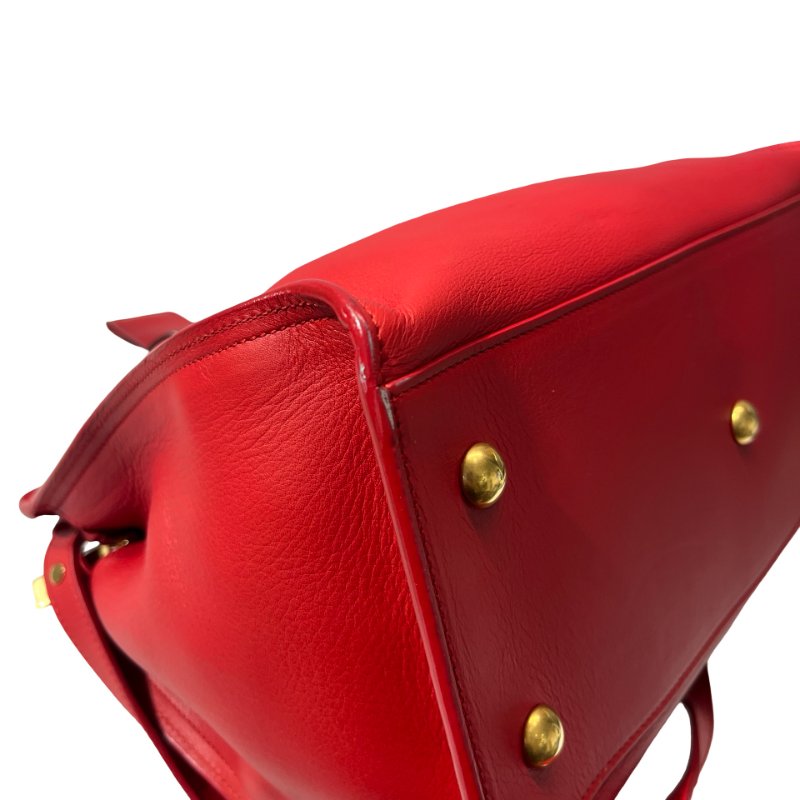 Used SAINT LAURENT Two Way Shoulder Bag Red GHW-8