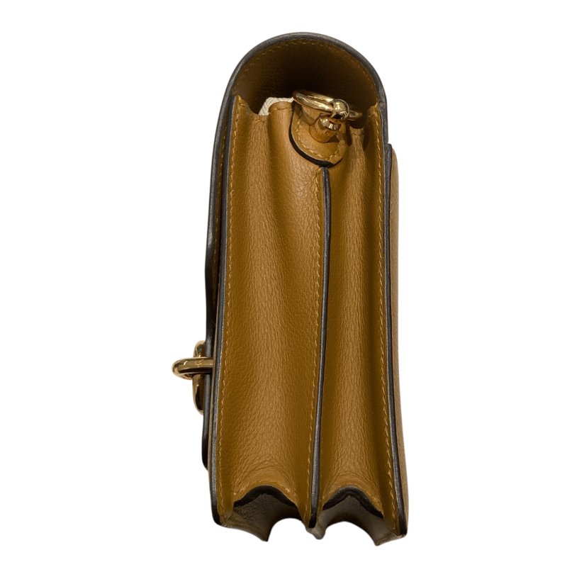 HERMES 愛馬仕 ROULIS 18 豬鼻子 皮革 肩背包 卡其色 淡金釦-2