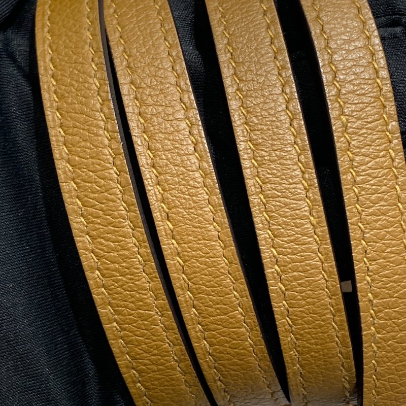 HERMES 愛馬仕 ROULIS 18 豬鼻子 皮革 肩背包 卡其色 淡金釦-14