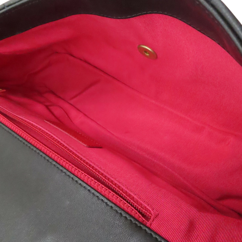 黑色 牛皮 菱格紋 Chain Flap Bag 肩背包 (無卡)【CHANEL 香奈兒】-3