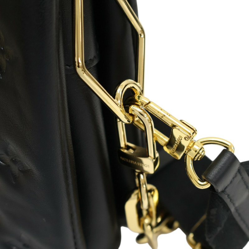 黑色 原花壓紋 羊皮 Coussin PM 肩背包 M21260【LOUIS VUITTON LV 路易威登】 M21260-14