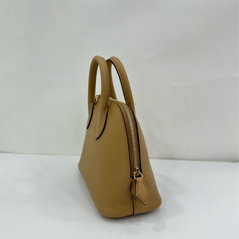 Hermes 愛馬仕mini bolide餅乾色金扣 26年4月購證 全新 G刻-3