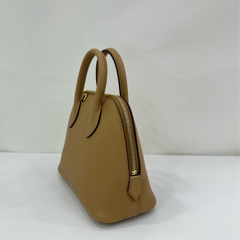 Hermes 愛馬仕mini bolide餅乾色金扣 26年4月購證 全新 G刻-4