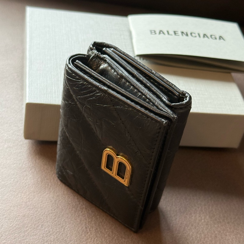 巴黎世家短夾近全新-1