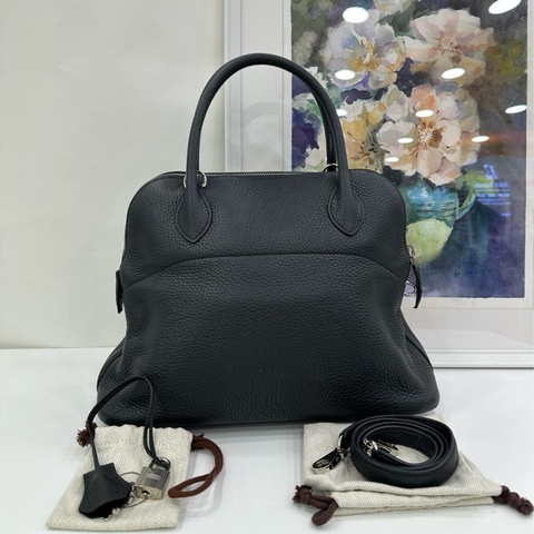 Hermes 愛馬仕 保齡球bolide 31 黑銀 Z刻