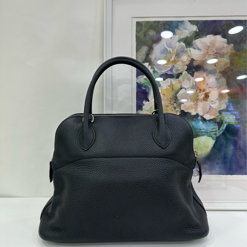 Hermes 愛馬仕 保齡球bolide 31 黑銀 Z刻-1