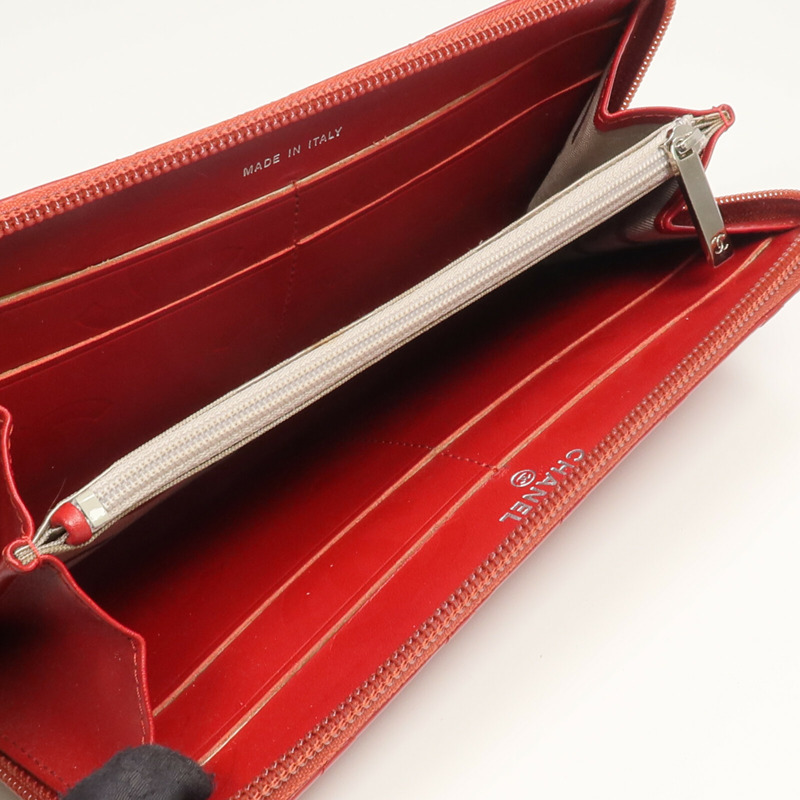 CHANEL 牛皮皮革Cambon Long Wallet長錢包-11