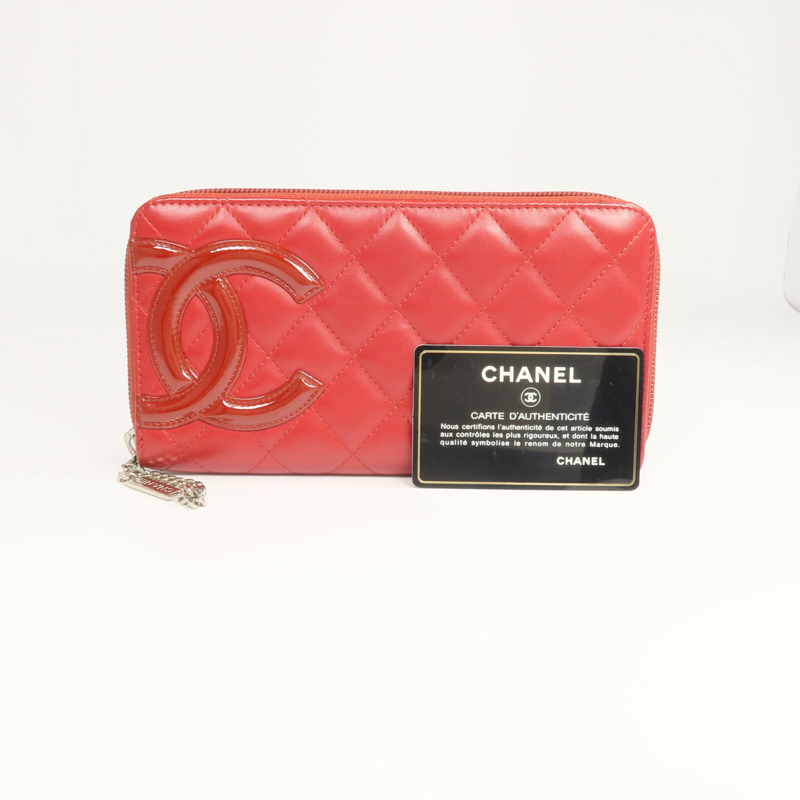 CHANEL 牛皮皮革Cambon Long Wallet長錢包-18