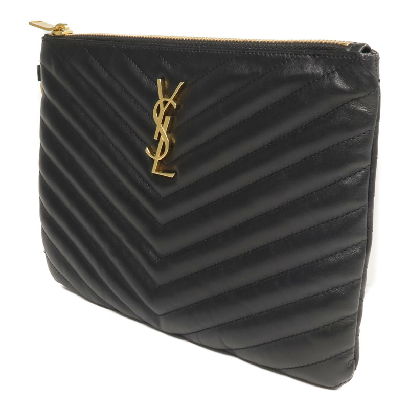 SAINT LAURENT 牛皮皮革Pouch手拿包-2