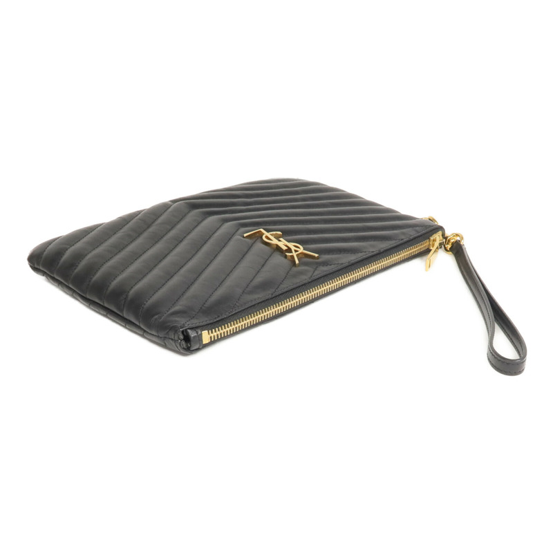 SAINT LAURENT 牛皮皮革Pouch手拿包-4