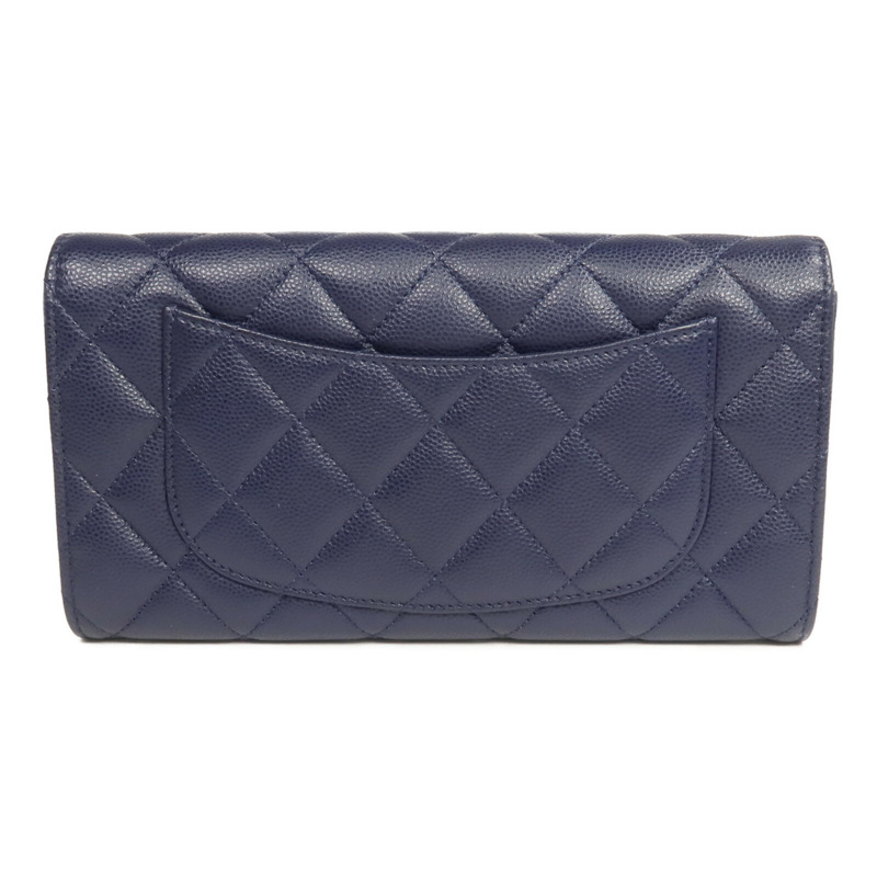 CHANEL 牛皮皮革Classic Long Flap Wallet長錢包-1