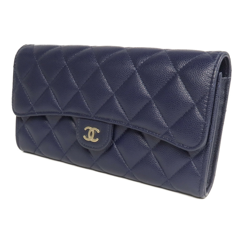 CHANEL 牛皮皮革Classic Long Flap Wallet長錢包-2