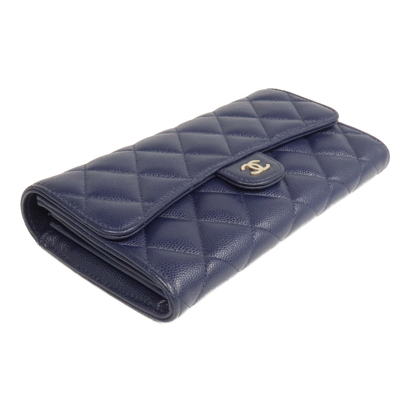 CHANEL 牛皮皮革Classic Long Flap Wallet長錢包-3