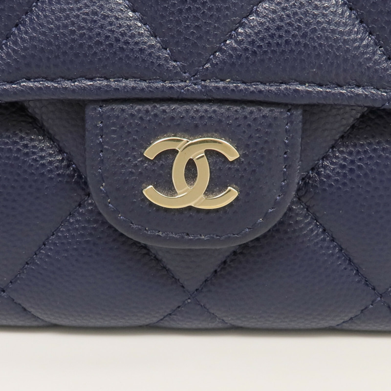 CHANEL 牛皮皮革Classic Long Flap Wallet長錢包-6