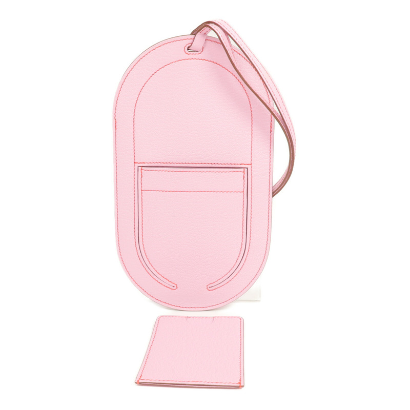 HERMES Chevre皮革In The Loop Phone To Go PM手機袋Mauve Sylvestre-13