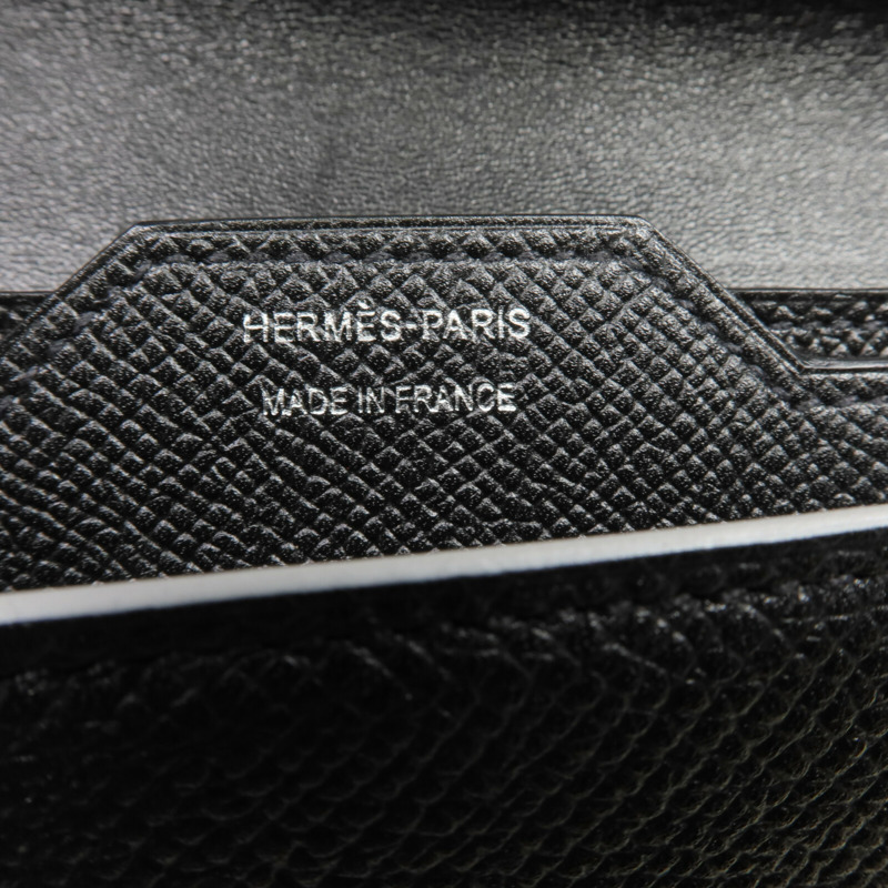 HERMES Epsom皮革Passant Long Wallet長錢包Noir-9