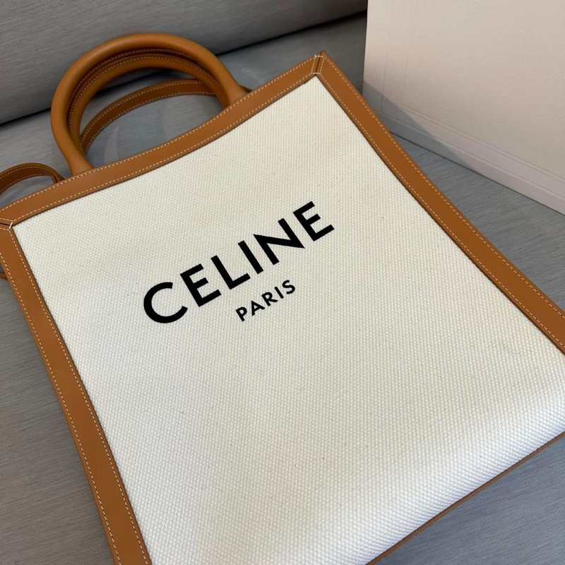 Celine字母大號-印花帆布牛皮手提/斜背托特包-11