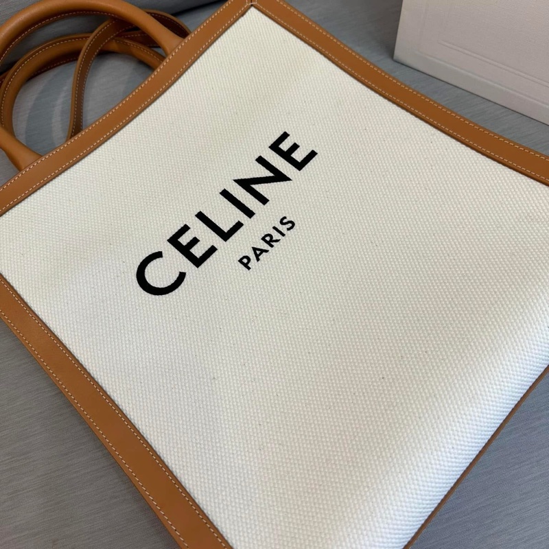 Celine字母大號-印花帆布牛皮手提/斜背托特包-12