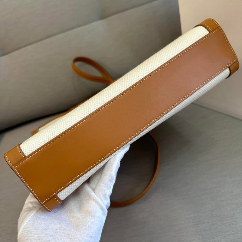 Celine字母大號-印花帆布牛皮手提/斜背托特包-16