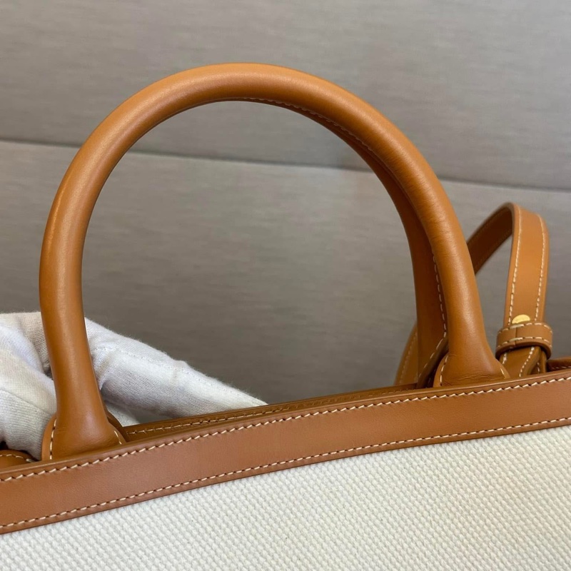 Celine字母大號-印花帆布牛皮手提/斜背托特包-17