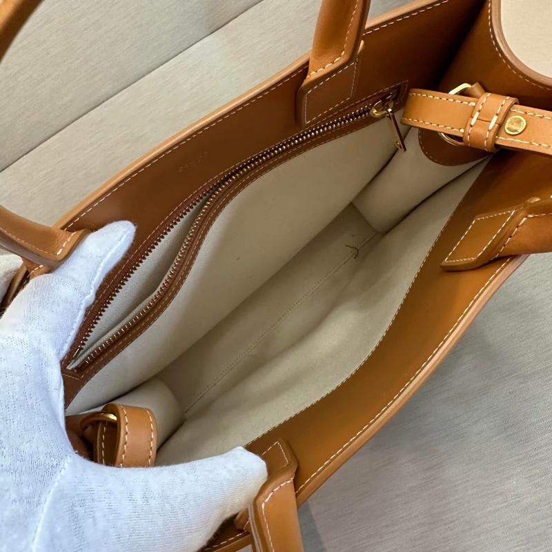 Celine字母大號-印花帆布牛皮手提/斜背托特包-21