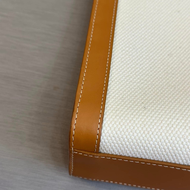 Celine字母大號-印花帆布牛皮手提/斜背托特包-24