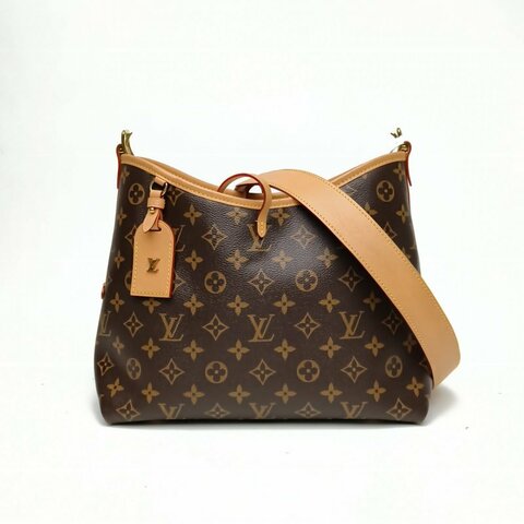 LOUIS VUITTON CARRYALL小號29配子袋老花PVC金扣晶片肩背包