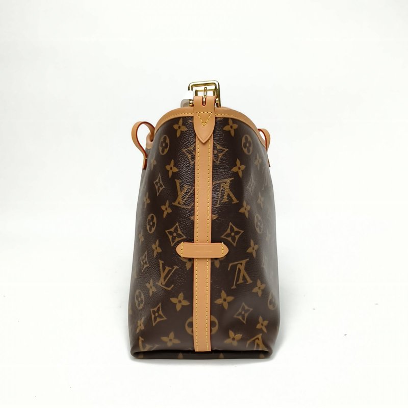 LOUIS VUITTON CARRYALL小號29配子袋老花PVC金扣晶片肩背包-1