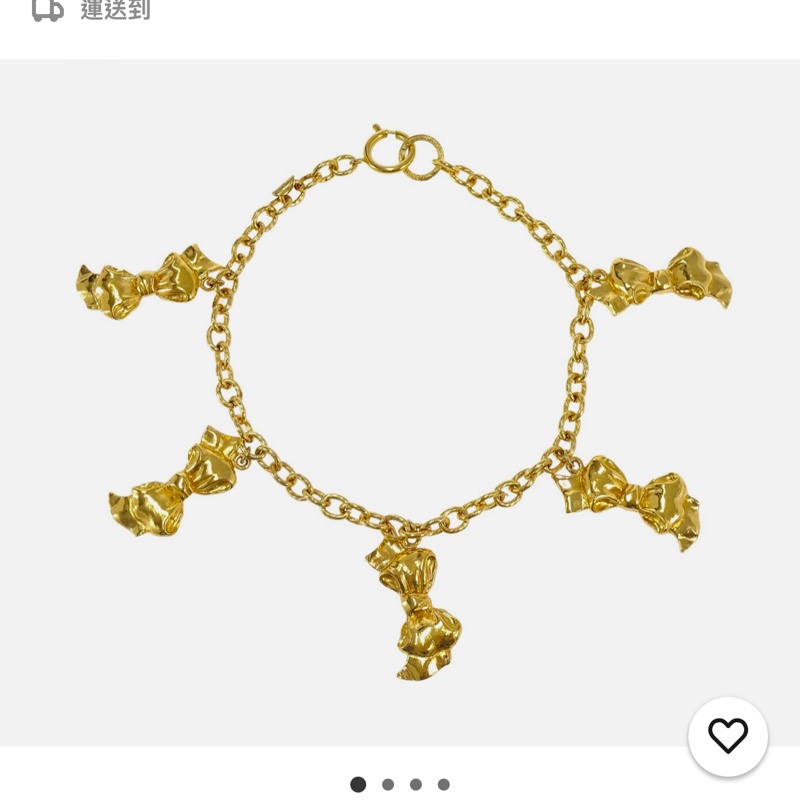 1990 vintage 古董 香奈兒 Chanel 鍍金 蝴蝶結 項鍊-6