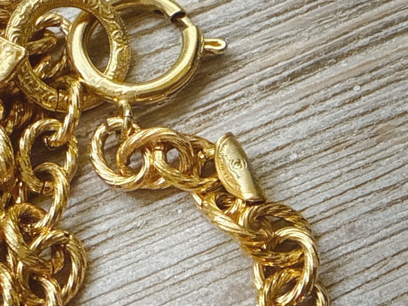 1990 vintage 古董 香奈兒 Chanel 鍍金 蝴蝶結 項鍊-12