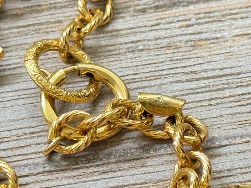 1990 vintage 古董 香奈兒 Chanel 鍍金 蝴蝶結 項鍊-14