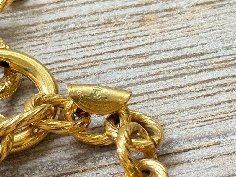 1990 vintage 古董 香奈兒 Chanel 鍍金 蝴蝶結 項鍊-22
